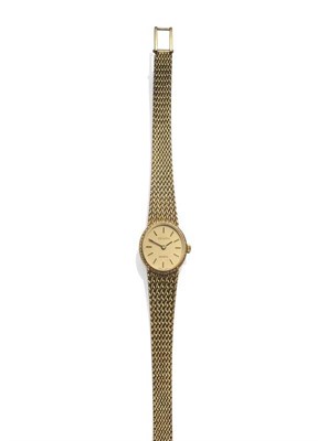 Lot 1174 - A Lady's 14ct Gold Wristwatch, signed Zenith, circa 1980, quartz movement, gilt coloured dial...