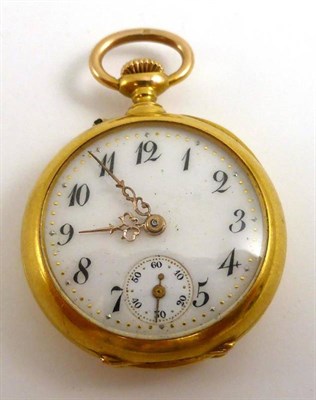 Lot 1234 - A Lady's Fob Watch, retailed by Haas Neveux & Co, Geneve & Paris, circa 1900, lever movement...