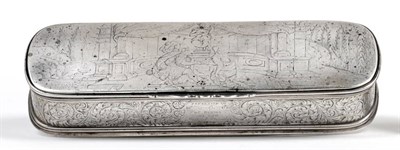 Lot 1015 - A Dutch Silver Tobacco Box, Amsterdam, circa 1790, rounded rectangular, the hinged cover and...