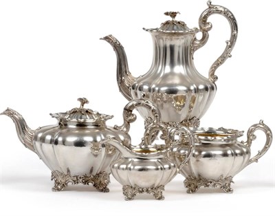 Lot 1035 - A Victorian Silver Four Piece Tea Service, Edward, Edward Junior, John & William Barnard,...