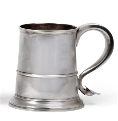 Lot 1043 - A George II Silver Mug, Isaac Cookson, Newcastle 1749, of typical tapering form with a raised foot