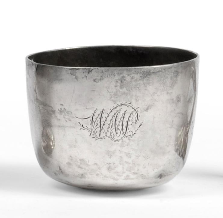 Lot 1046 - A Charles II Silver Tumbler Cup, maker's mark EG, London 1679, plain circular form with a domed...