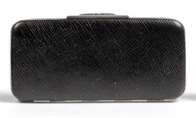 Lot 1060 - A Victorian Silver Mounted Leather Patent Cigar Case,  Henry William Dee, London 1876, retailed...