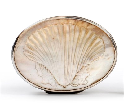 Lot 1069 - A Mid 18th Century Snuff Box, unmarked, circa 1750, oval with reeded sides, the hinged cover...