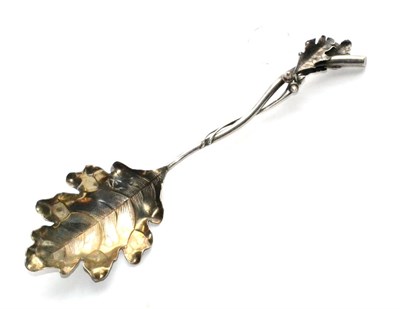 Lot 1074 - An American Silver Spoon, Hyman Berg & Co, America, the bowl naturalistically modelled as a...