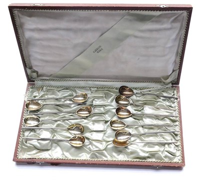 Lot 1076 - A Set of Twelve Russian Silver Teaspoons,  left facing Kokoshnik mark, each with a simple knop,...