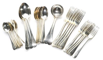 Lot 1081 - A Victorian Part Service of Table Flatware, Francis Higgins III, London 1893, Old English...