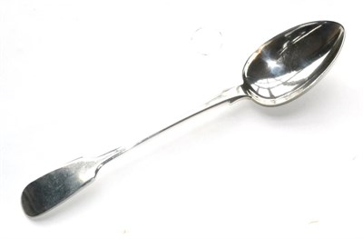 Lot 1084 - A Victorian Provincial Silver Basting Spoon, Robert Williams, Exeter 1845, Fiddle pattern, 31cm...