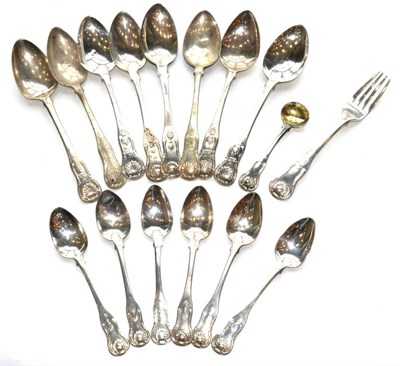 Lot 1091 - A Set of Eight Scottish Provincial Silver Dessert Spoons, Robert Naughton, Inverness, circa...