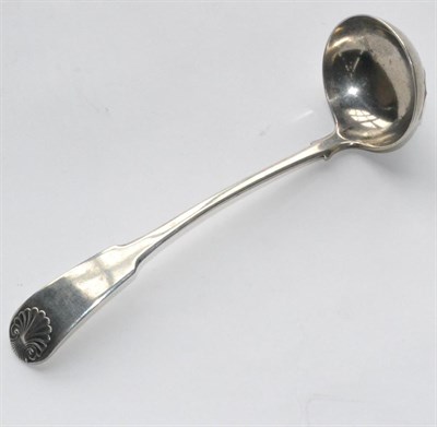 Lot 1094 - A Scottish Provincial Silver Toddy Ladle, Alexander McLeod, Inverness, Fiddle pattern, marked...
