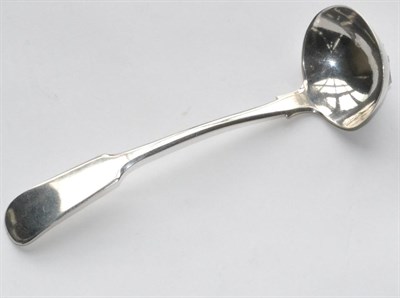 Lot 1096 - A Scottish Provincial Silver Toddy Ladle, Alex Cameron, Dundee, Fiddle pattern, engraved with...