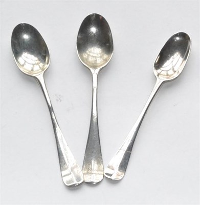 Lot 1102 - A Pair of 18th Century Silver Snuff/Miniature Spoons, marks worn, Hanoverian pattern with shell...