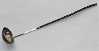 Lot 1106 - A Scottish Provincial Punch Ladle, probably Bayne & Napier, Glasgow circa 1760-80, with typical...
