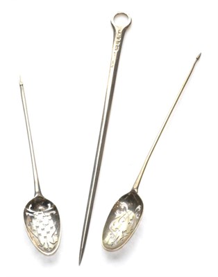 Lot 1108 - An 18th Century Silver Mote Spoon, probably Thomas Mason, London circa 1730, of typical form...
