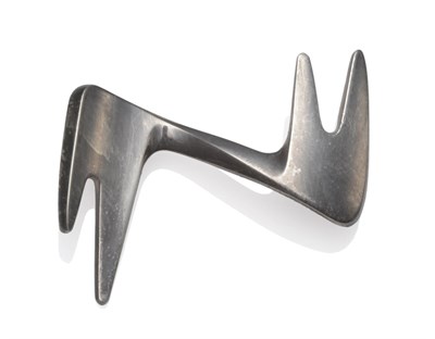 Lot 1119 - A Silver Brooch, by Georg Jensen, of asymmetric form, numbered 361, measures 4cm by 4.3cm