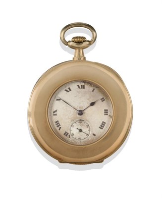 Lot 1142 - A 9ct Gold Open Faced Keyless Pocket Watch, signed Rolex, 1913, lever movement signed Rolex,...