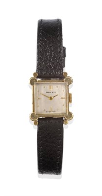Lot 1160 - An Unusual Cased Lady's 18ct Gold Wristwatch, signed Rolex, ref:4840, circa 1940, 17-jewel...