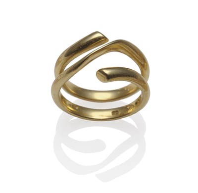 Lot 1204 - An 18 Carat Gold Magic Ring, by Georg Jensen, of open coil form, finger size M1/2