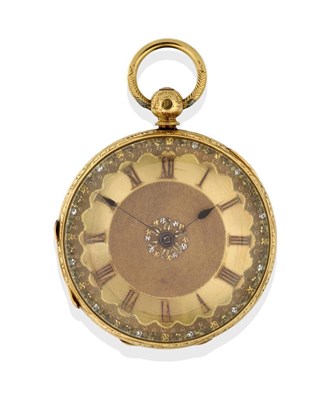 Lot 1208 - An 18ct Gold Open Faced Pocket Watch, 1852, lever movement, gold coloured dial with applied...