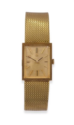Lot 1268 - An 18ct Gold Wristwatch, signed Omega, circa 1970, (calibre 620) 17-jewel lever movement...