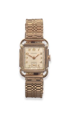 Lot 2052 - A 10ct Gold Filled Wristwatch, signed Longines, circa 1946, (calibre 10L) lever movement...