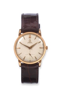 Lot 2058 - A Gold Plated Automatic Wristwatch, signed Omega, circa 1951, (calibre 342) lever movement numbered