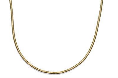 Lot 2095 - A Fancy Link Collarette, flat links in a snake style, length 51cm
