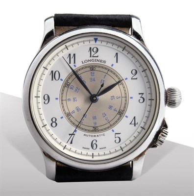 Lot 2115 - A Limited Edition Stainless Steel Automatic Centre Seconds Navigation Wristwatch, signed...