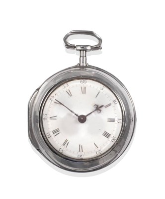 Lot 2118 - A Silver Pair Cased Verge Pocket Watch, signed Geo Taylor, London, 1782, gilt fusee movement...
