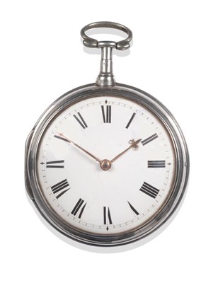 Lot 2125 - A Silver Pair Cased Verge Pocket Watch, signed Broderick, Spalding, 1804, gilt fusee movement,...