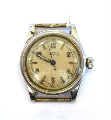 Lot 2127 - A Boy's Size Stainless Steel Centre Seconds Wristwatch, signed Oyster Raleigh, ref: 3478, circa...