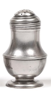 Lot 2202 - A George I Silver Bun Pepper Pot, maker's mark not clear, London 1723, pyriform with a central...