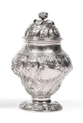 Lot 2217 - A George II Silver Tea Caddy or Canister, Samuel Herbert & Co, London 1755, the inverted...