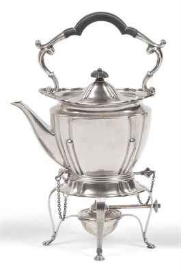 Lot 2232 - A George V Silver Spirit Kettle on Stand, Roberts & Belk, Sheffield 1915, complete with burner,...