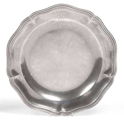 Lot 2233 - An 18th Century French Silver Plate, Paris 1783-1789, circular with a cinquefoil outline,...