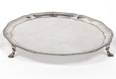 Lot 2238 - A George III Silver Salver, probably John Chapman II, London 1773, shaped hexagonal with a...