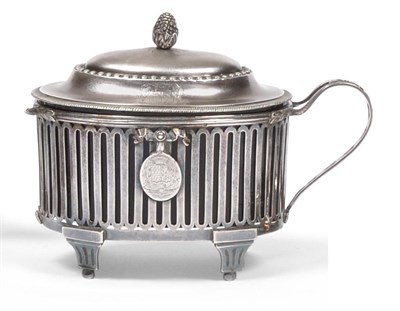 Lot 2251 - An 18th Century French Silver Sugar Bowl and Cover, Paris, Maison Commune 1789, oval, in...