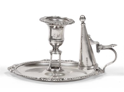 Lot 2252 - A George III Silver Chamberstick, John & Edward Edwards, London 1811, circular with a gadrooned...
