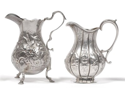 Lot 2278 - A Victorian Chinoiserie Revival Silver Cream Jug, Richard Sibley II, London 1867, pyriform with...