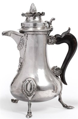 Lot 2282 - An 18th Century Silver Coffee Pot, possibly Maltese or Provincial Italian, marks indistinct,...