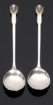 Lot 2286 - Two Arts & Crafts Preserve Spoons, Dryad Metal Works, Birmingham 1925 & 1927, the almost...
