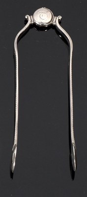 Lot 2287 - A Pair of 18th Century Silver Sugar Tongs, maker's mark IH in a humped cartouche, with a spring...