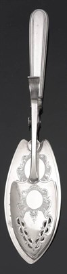 Lot 2289 - A George III Silver Serving Tongs, Peter, Ann & William Bateman, London 1802, the pierced and...