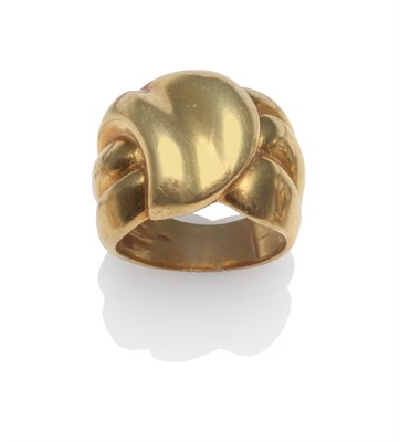 Lot 2001 - A Ring, in overlapping swirl motif, finger size Q