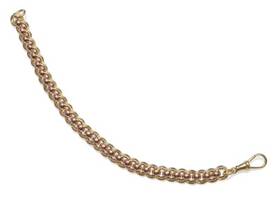 Lot 2218 - A 9 Carat Two Colour Gold Bracelet, rollerball link, with rose gold centres in yellow gold...