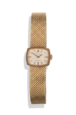 Lot 2239 - A Lady's 9ct Gold Wristwatch, signed Rolex, Precision, 1969, (calibre 1400) lever movement,...