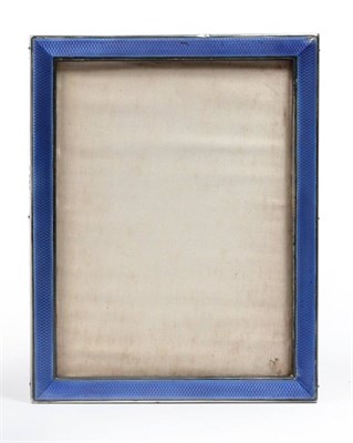 Lot 2318 - An Art Deco Silver and Lilac Enamel Photograph Frame, Adie Brothers, Birmingham 1931, the...