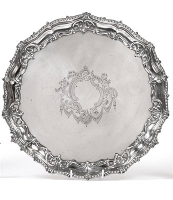 Lot 2320 - A Victorian Silver Salver, Martin, Hall & Co (Richard Martin & Ebenezer Hall), London 1882, in...