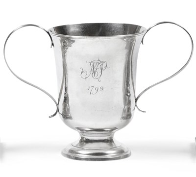 Lot 2329 - A George III Provincial Silver Twin Handled Cup, John Mitchison, Newcastle 1785, the...