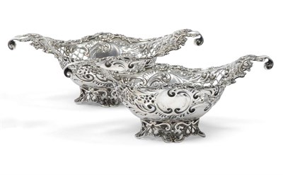 Lot 2334 - A Pair of Victorian Rococo Revival Silver Bon Bon Dishes, Sibray, Hall & Co (Job Frank Hall),...